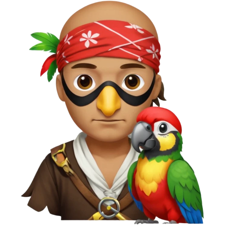 pirate and parrot emoji