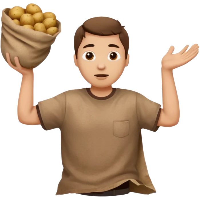 throws a sack of potatoes emoji