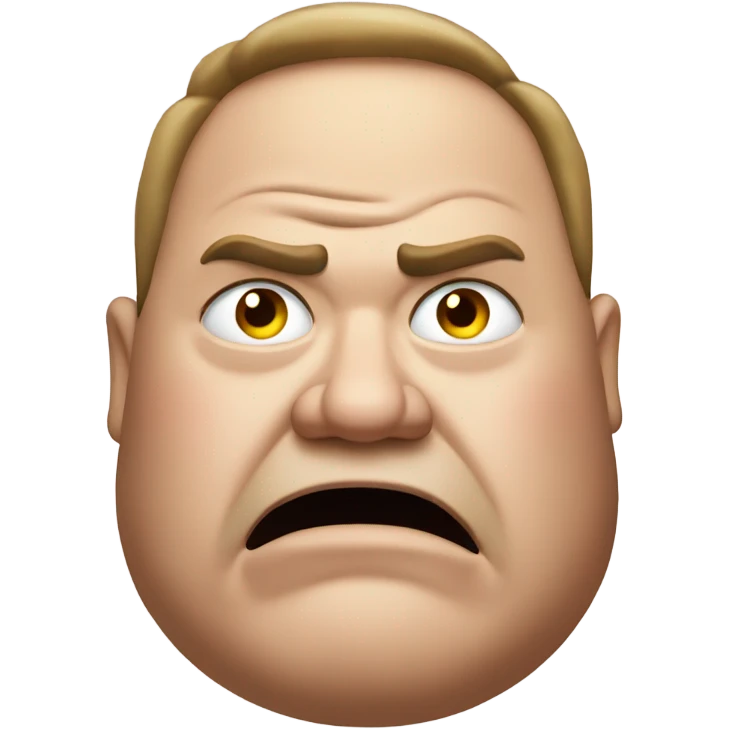 Fat guy who is very angry  emoji