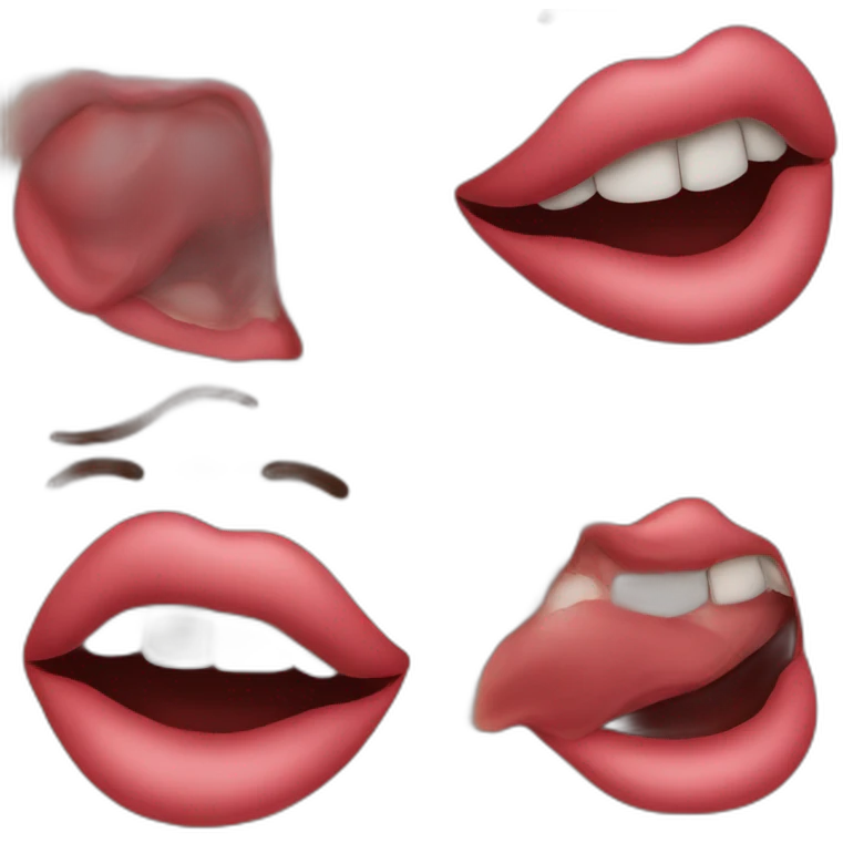 Lip biting emoji  emoji