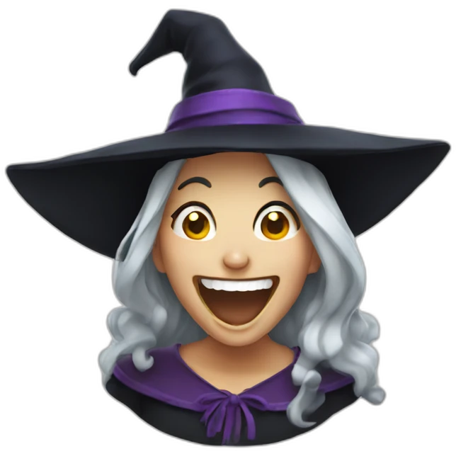Witch laughing emoji