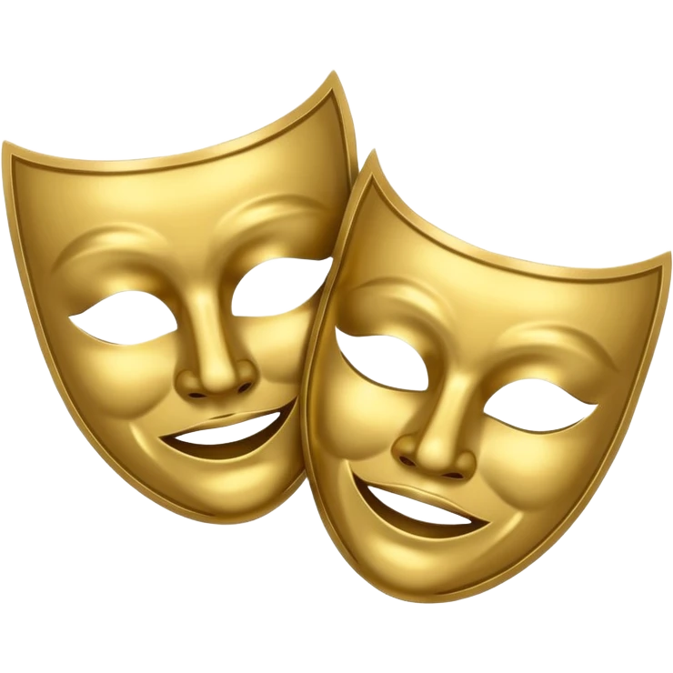 Happy and sad masks theater emoji