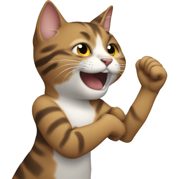 cat slapping arm emoji