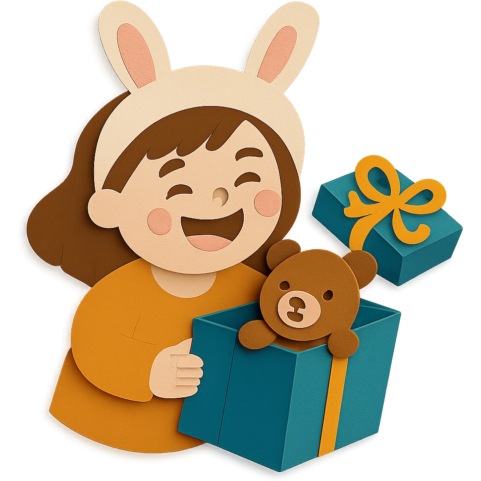 Edit the ribbon on the gift box cover to a more decorative design, while all other design elements remain unchanged emoji