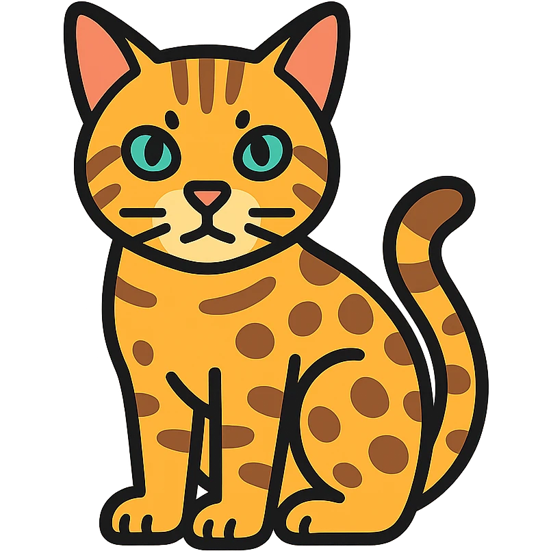 A Bengal cat emoji