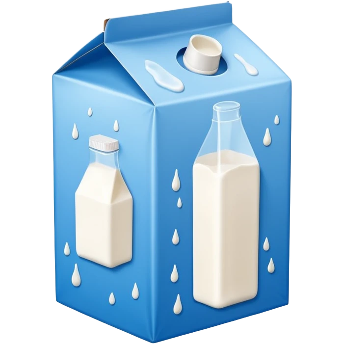blue and white milk carton emoji