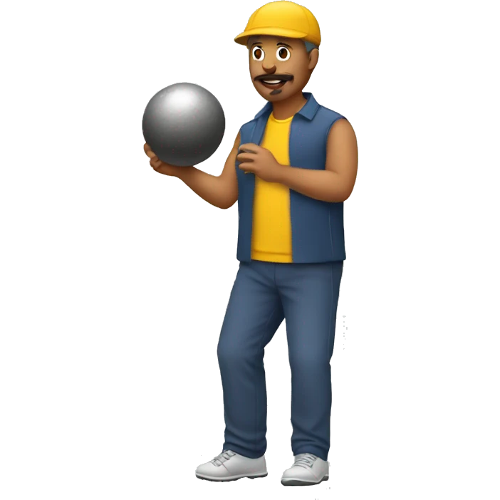 Petanque player emoji