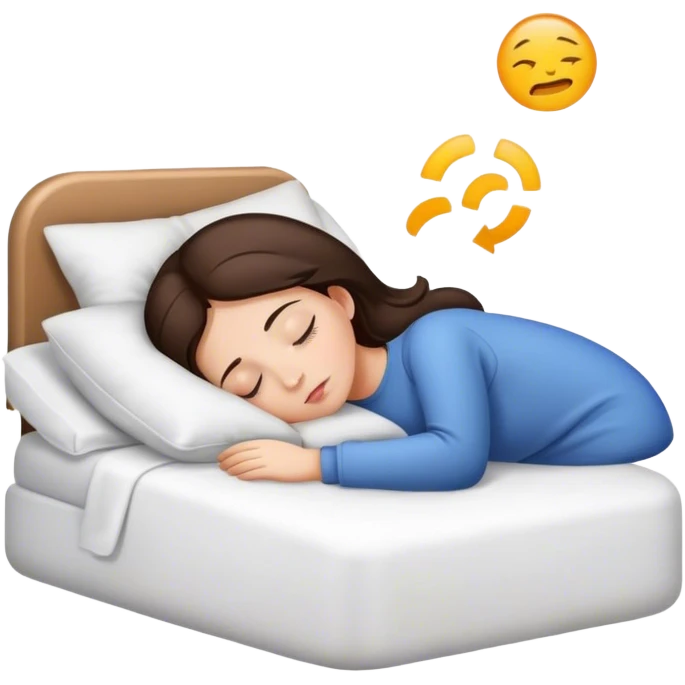 Brunette girl sleepin emoji