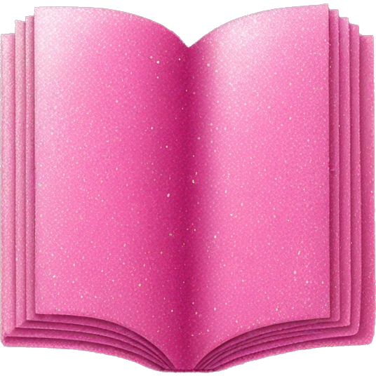 Pink skinny book with glitter  emoji