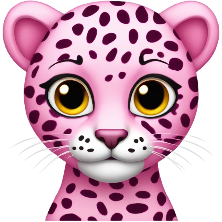 Pink cheetah emoji