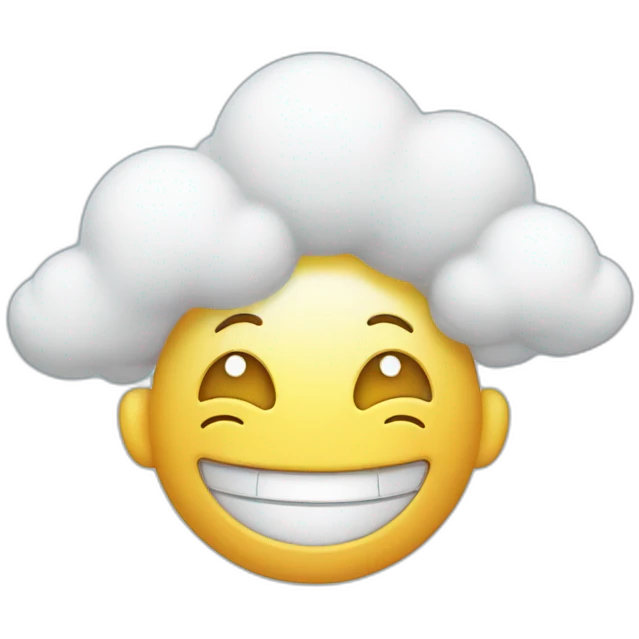 Happy cloud emoji