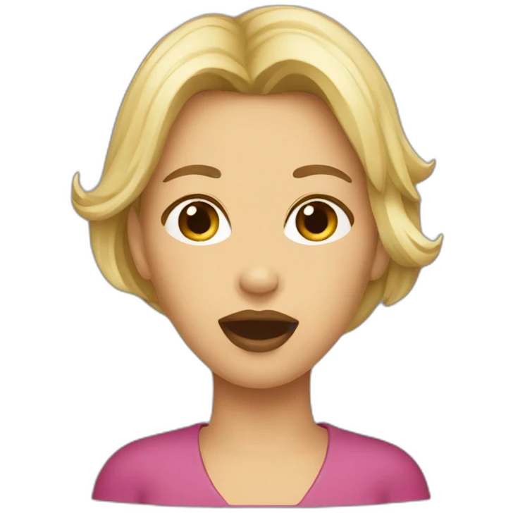 Femme zip bouche emoji