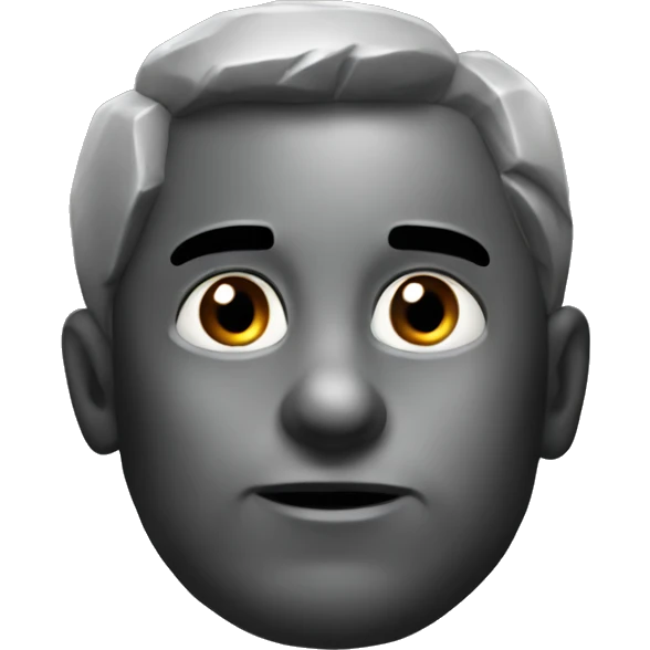 graphite ore realistic emoji