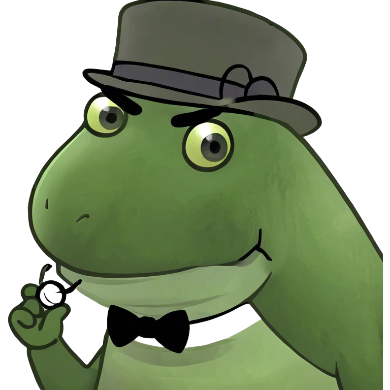 Dinosaur with a mustache emoji