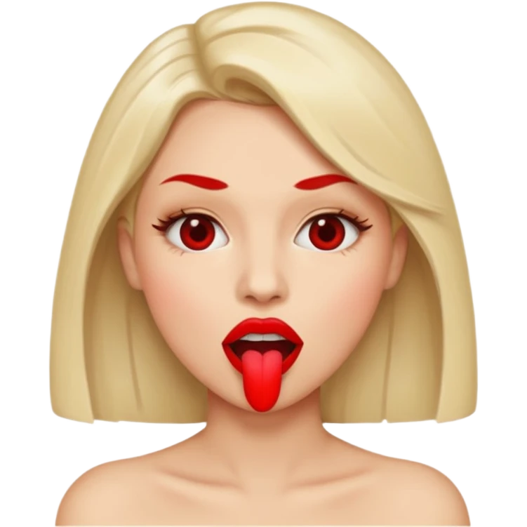 Hungry woman’s mouth emoji