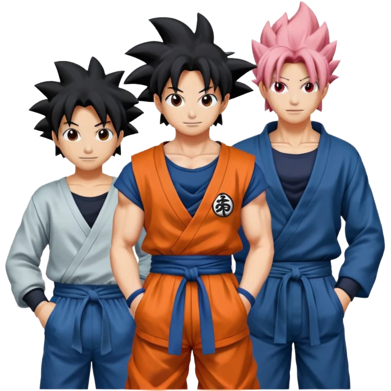 Goku, Gojo, Madara, Ichigo together imoji emoji