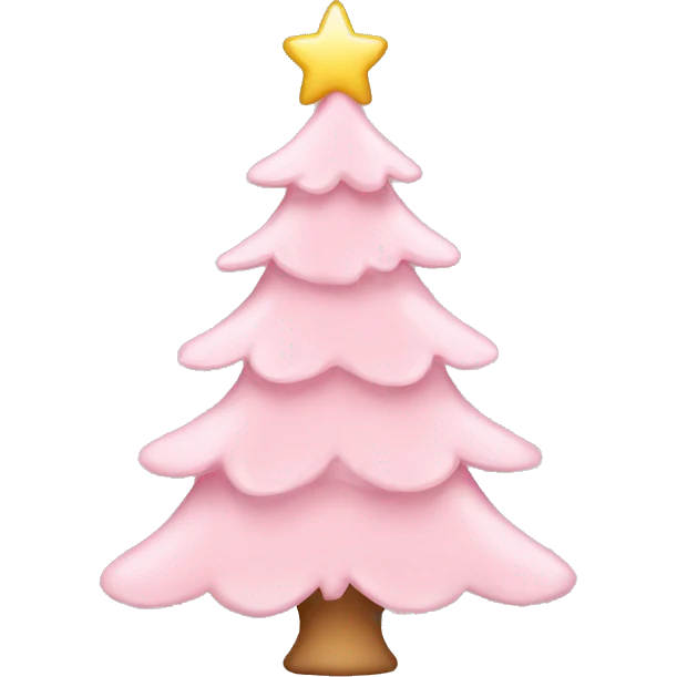 Light Pink Christmas tree with bows emoji