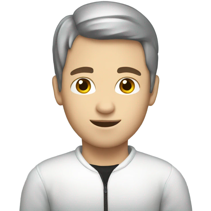 A white boy karting emoji