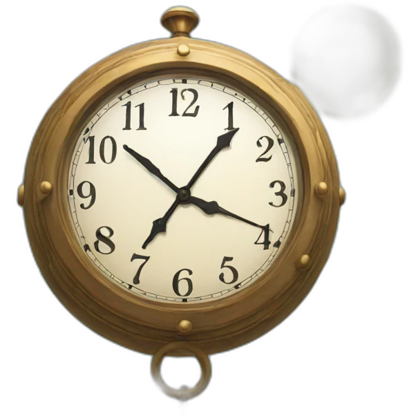 clock flaing in sky emoji