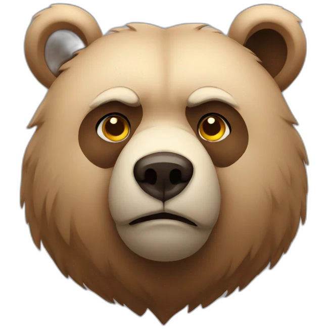 Serious bear emoji