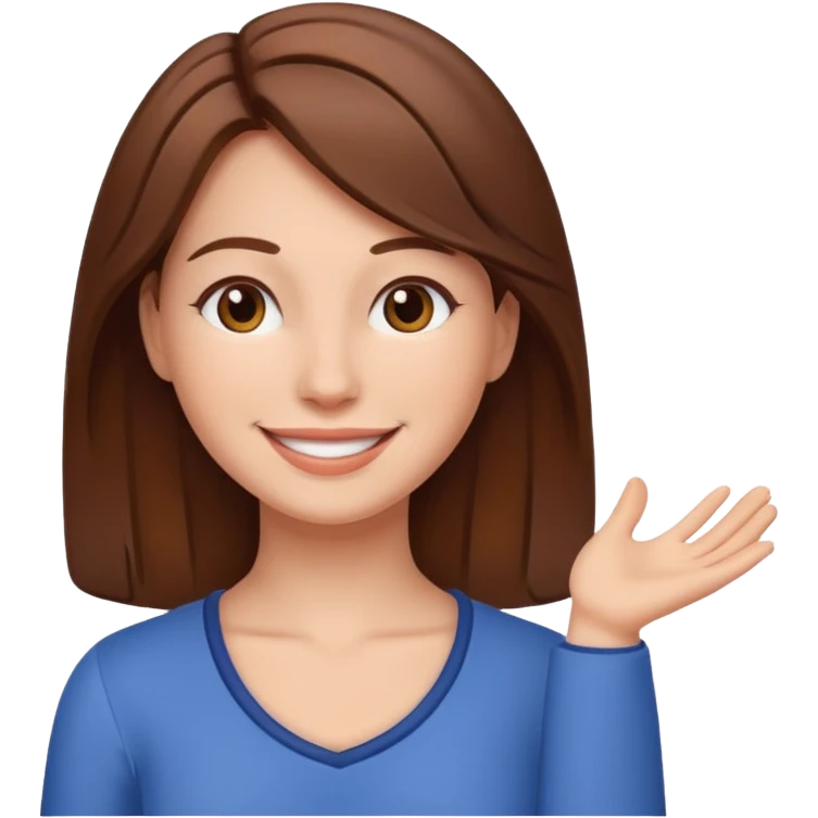 Feeling relaxed and happy at office for woman with a smile on face and with a calm attitude  emoji