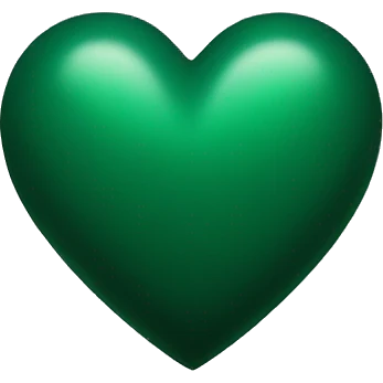 Dark green heart emoji