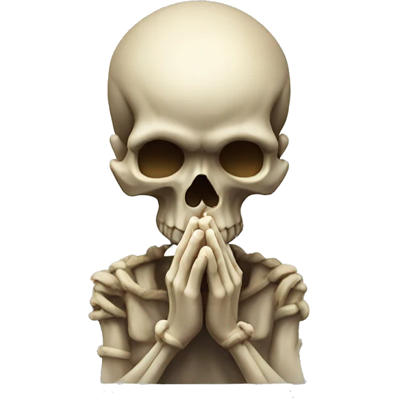 Skull praying  emoji