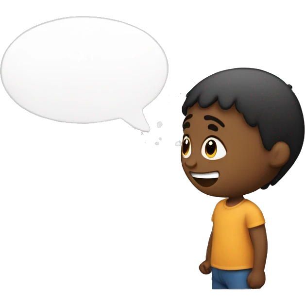 talking child with speech bubble  emoji
