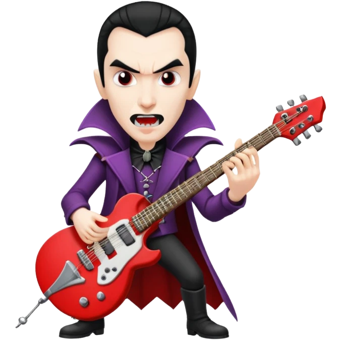 dracula playing heavy metal guitar  emoji