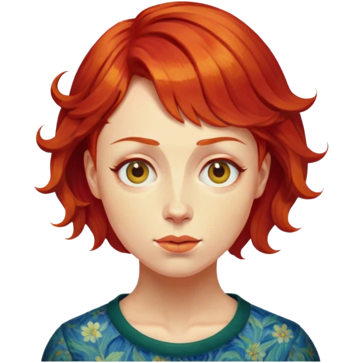 Cinematic Realistic Vincent van Gogh Pop Culture Emoji, featuring an expressive portrayal inspired by the legendary painter rendered with dynamic, swirling textures and artistic lighting. emoji