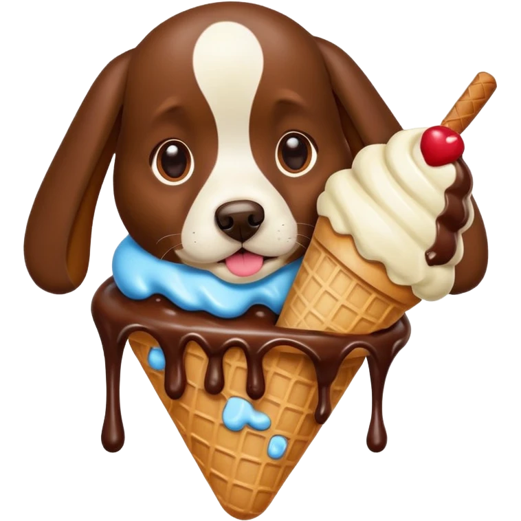   ice-cream dog emoji