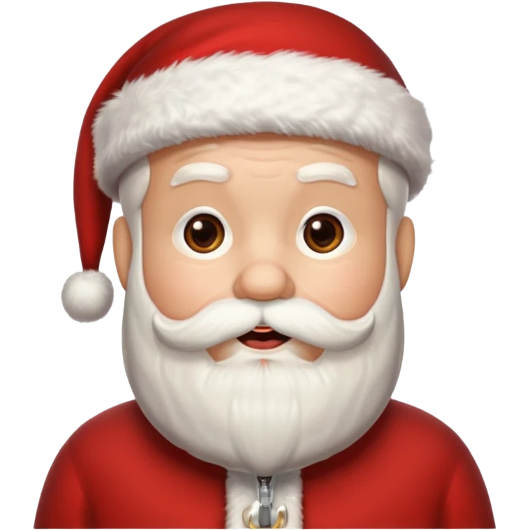 Santa Claus's mouth is zipped emoji