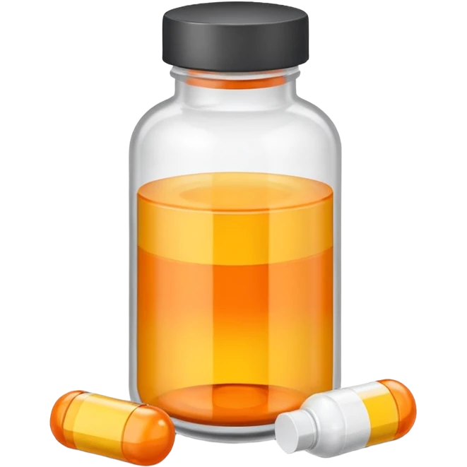 prescription pills bottle plastic yellow orange emoji
