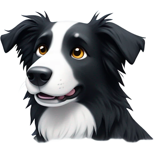 Border collie in the snow  emoji