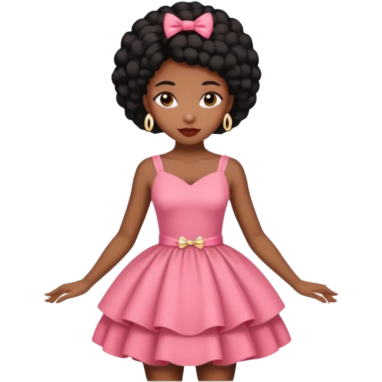 Coquette black girl emoji