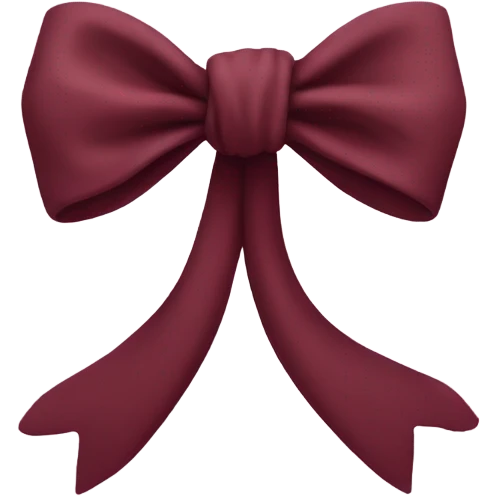 burgundy bow emoji