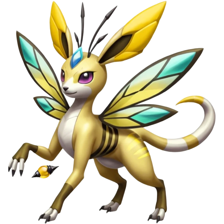 Meloetta-Renamon-Beedrill-Manectric-Palkia-Cresselia-fusion emoji