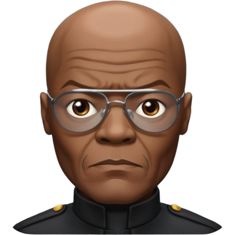 Nick Fury Samuel L. Jackson face only without glasses emoji
