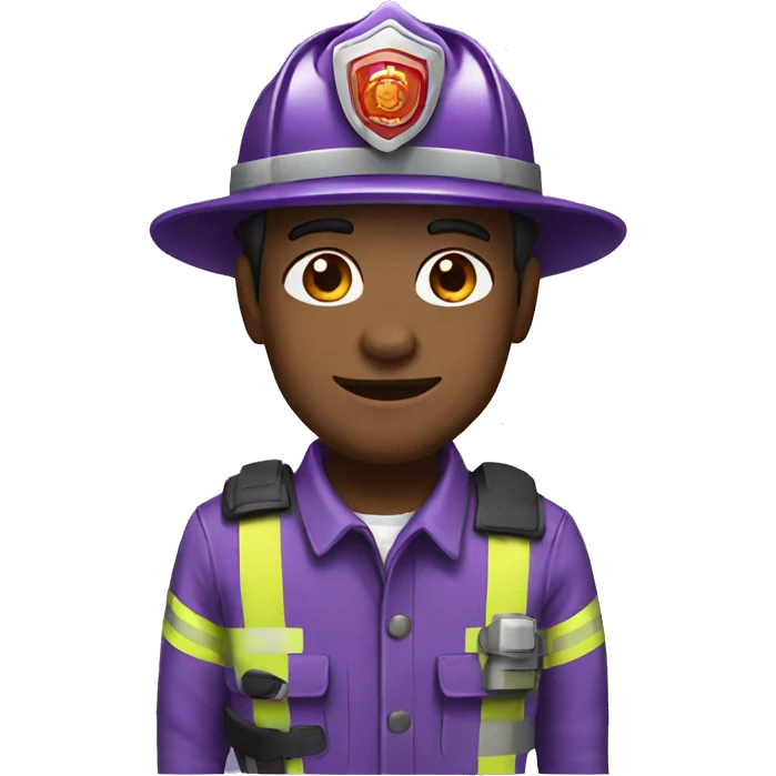 firefighter purple emoji