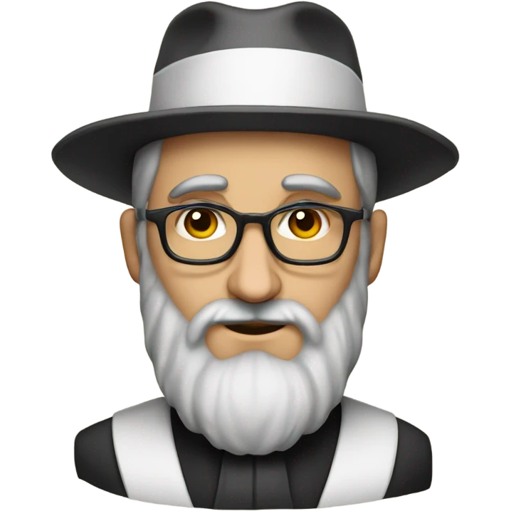 A formal portrait of man as a rabbi emoji