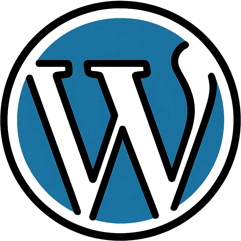 WordPress logo in official blue and white color scheme emoji