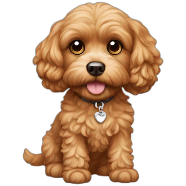 Cavapoo dog emoji