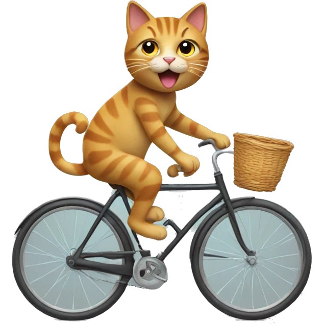 cat riding a bike emoji