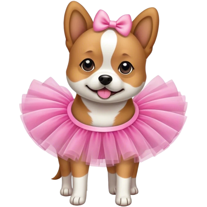 Dog wearing tutu emoji