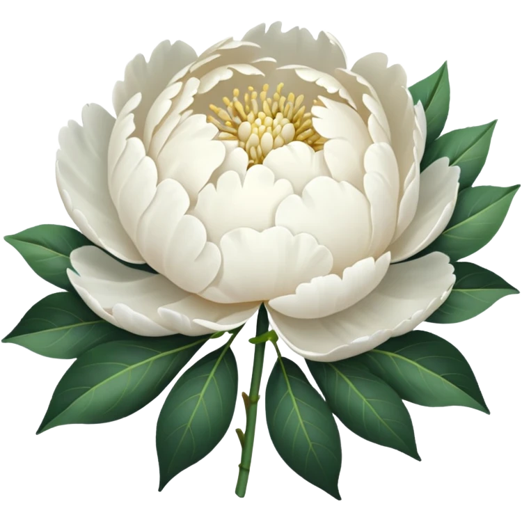 White peony bouquet emoji