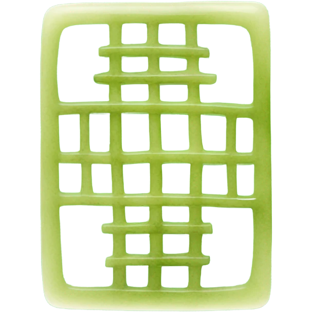 A Rectangle shaped, simple looking, Chinese style, Chinese bamboos patterned jade ornament emoji