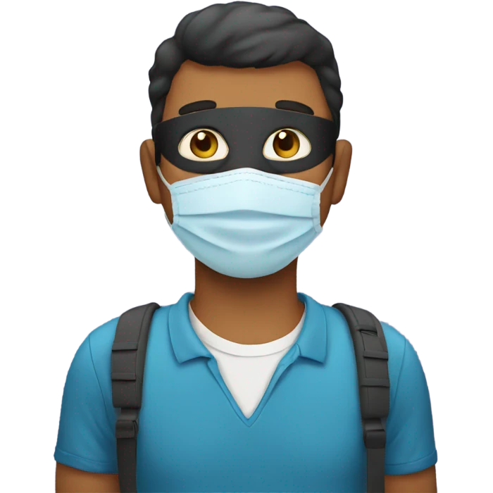 A dad with mask emoji