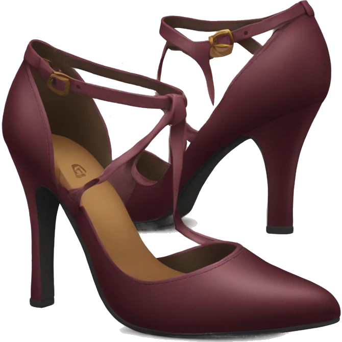 burgundy heel pair emoji