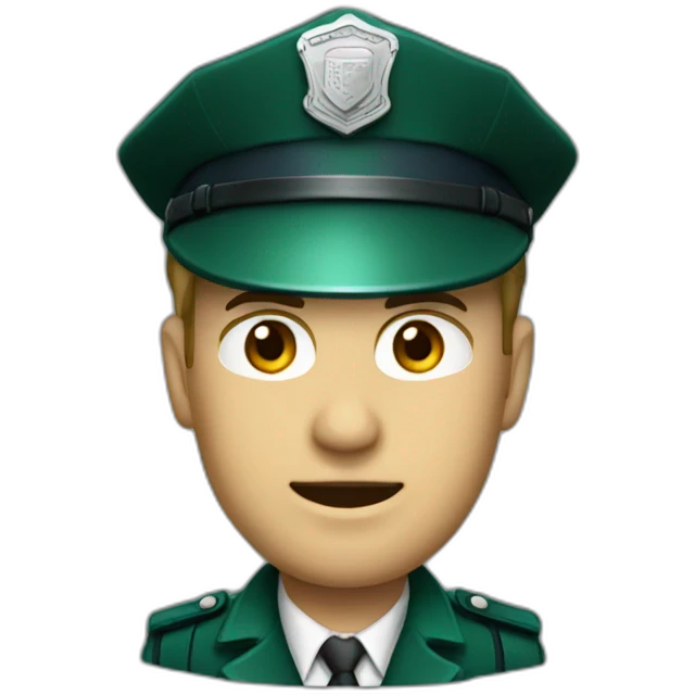 dark green suite  policeman emoji