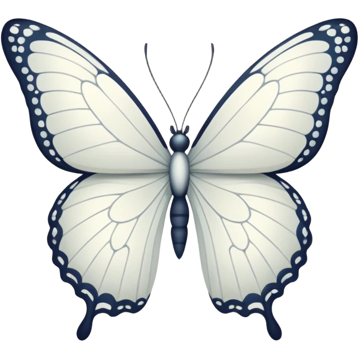 white butterfly emoji